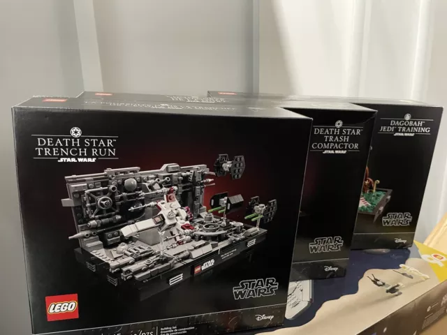 NEW LEGO Star Wars Diorama Collection Lot of 3 Sets (#75339, #75330 and #75329) NEW LEGO Star Wars Diorama Collection Lot of 3 Sets (#75339, #75330 and #75329)