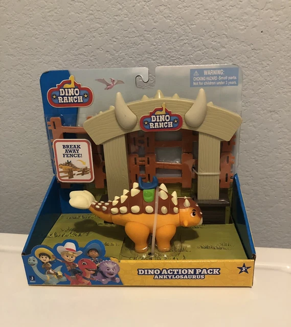 Dino Ranch- Pack Action avec Tricératops-4 pièces de