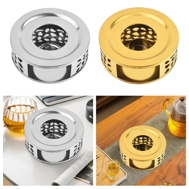Chauffe-théière En Inox Avec Support Bougie - Pour Thé Café Lait Maison Bureau