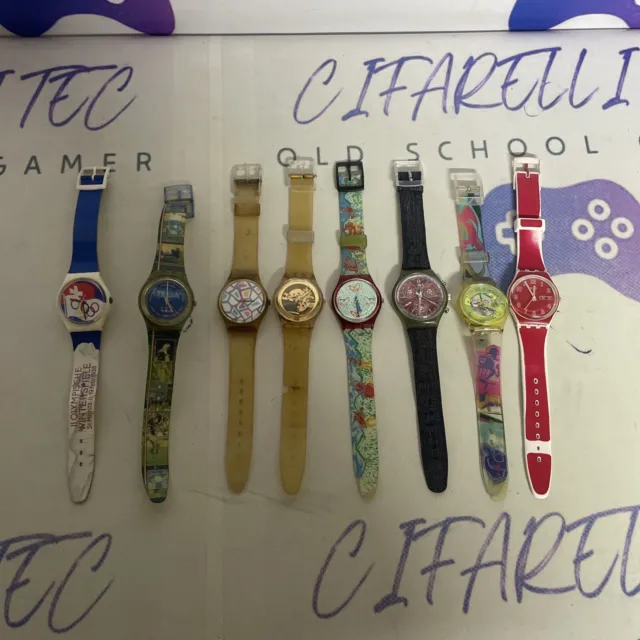 LOTTO Di 8 Orologi Swatch Anni 90 Completi ( Meccaniche Funzionanti)