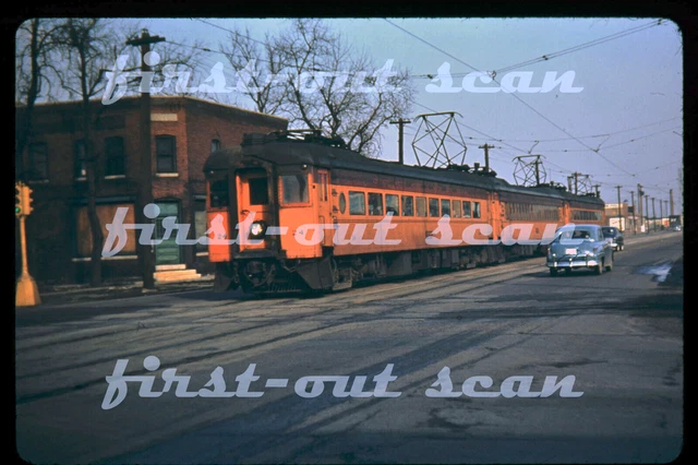 D DUPLICATE SLIDE - CSS&SB South Shore 24 MU Electric Action 1950s