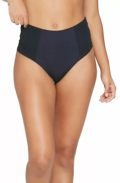 NWOT L*Space Jackie High Waist Bottom Swimwear Black Women's Size Large