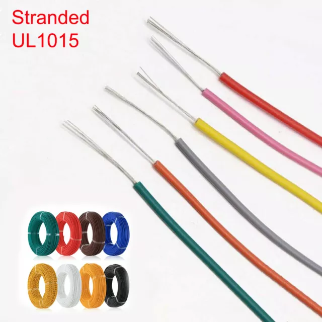 UL1015 Hookup Cable Stranded Auto Electrical Equipment Wire 8/10/12/14/16-24AWG