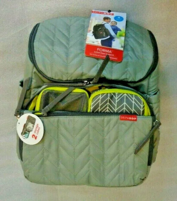 Skip Hop Diaper Bag Forma - Multi-Function Travel Backpack Grey, NEW