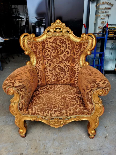 Throne Chair, Baroque Rococo Style. Unique + Superb Condition.