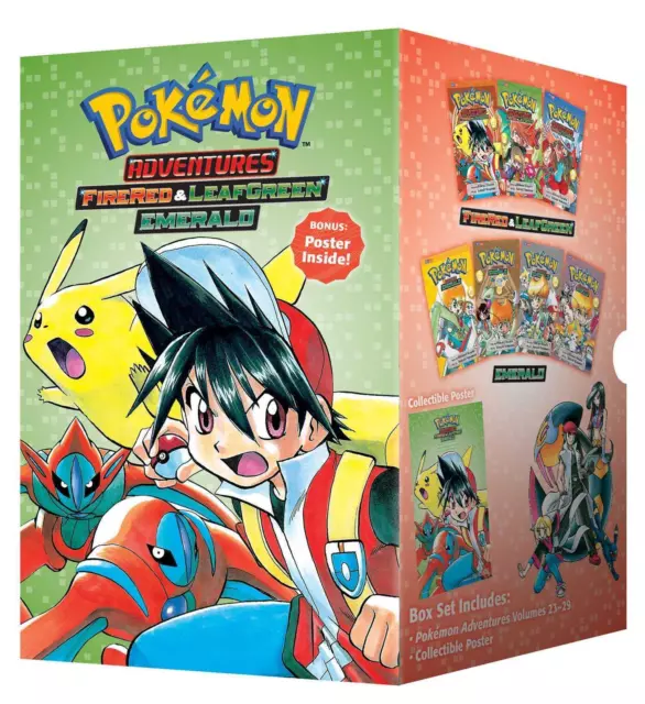 Pokemon Adventures FireRed & LeafGreen / Emerald Box Set Hidenori Kusaka