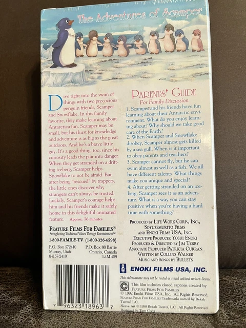 THE ADVENTURES OF Scamper The Penguin New VHS Video (Unlimited Ship $5. ...