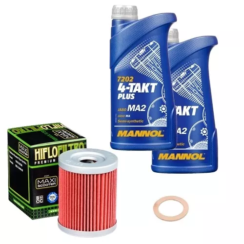 Suzuki AN 400 Burgman WVAU1111 Bj. 2002, MANNOL 10W40 2L, HiFlo Ölfilter Set