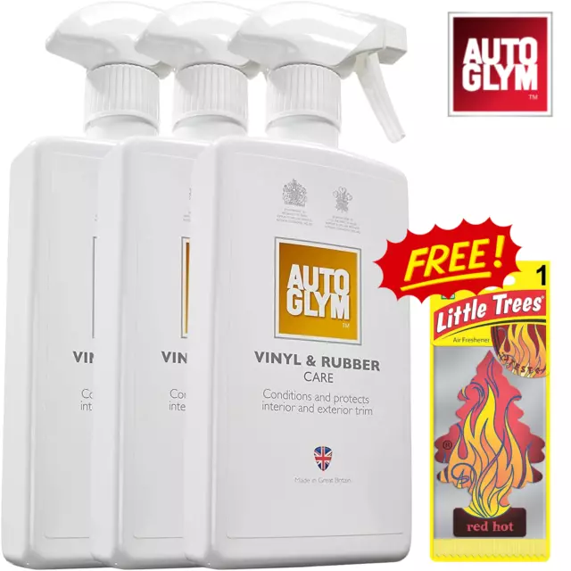 Autoglym Vinyl & Rubber Care 500 ml Pack of 3 Fresh Lemon Scented