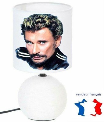Lampe de chevet ROCKY BALBOA création artisanale type serviettage N° 2 