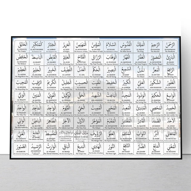 99 NAMES OF Allah Wall Art Poster Print English Meanings Wall Poster Gift EUR 6,81 PicClick IT 99 NAMES OF Allah Wall Art Poster Print English Meanings Wall Poster Gift EUR 6,81 PicClick IT
