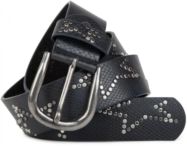 styleBREAKER cinturón de remaches con diseño discreto de remaches de estrellas