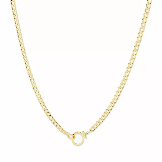 gorjana Women's Wide Curb Chain Link Wilder Necklace, 18K Gold Plated, Parker Cl