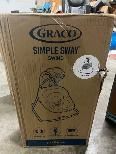 NEW OPEN BOX Graco Simple Sway Baby Swing, Ivy