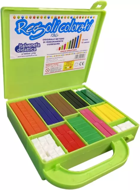 Regoli Cuisenaire 186Pz, Colore Verde, Standard, 1