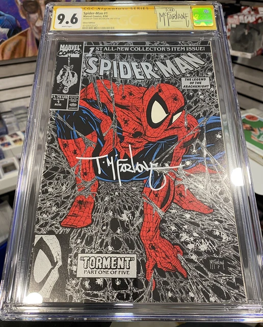 Spider-Man #1 Silver Edition CGC 9.6 SS Todd McFarlane Gorgeous ICONIC COVER NM+