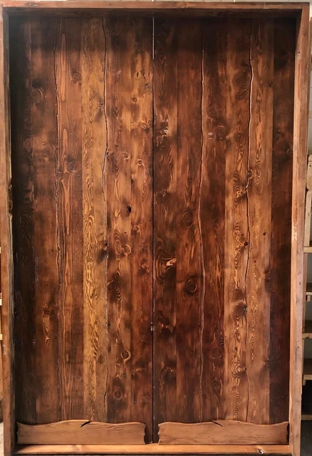Rustic reclaimed lumber DOUBLE square door solid wood story book castle winery