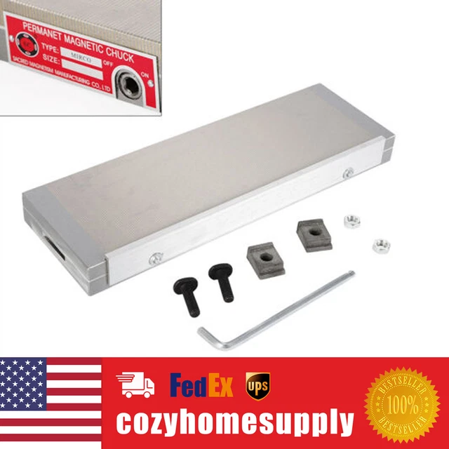 Permanent Magnetic Sucker w/ Brass Panel+Side Groove Fit 6x18" Grinding Machine