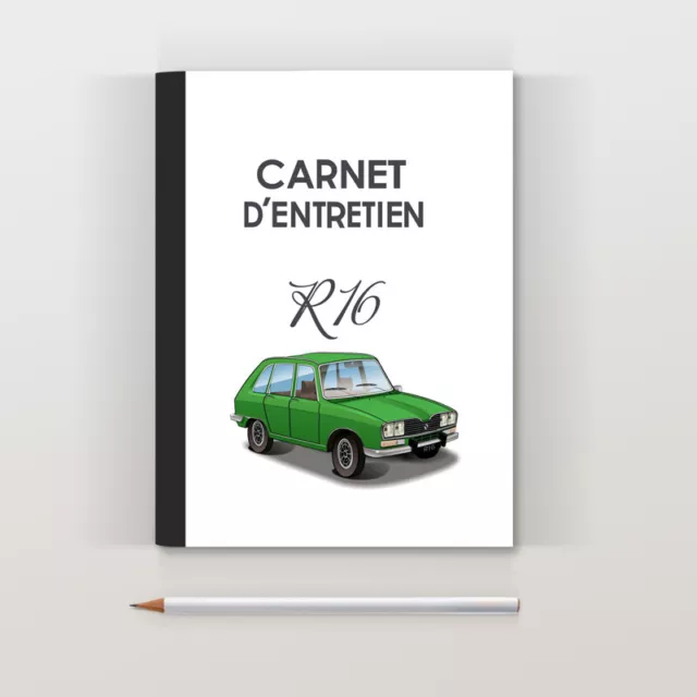 Carnet d'entretien R16 TX Renault 16 verte