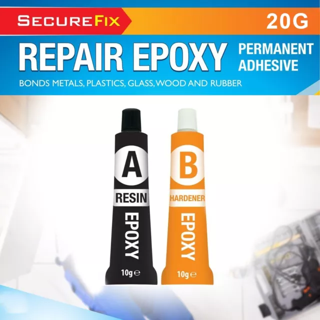 2Epoxy Glue Resin Strong Adhesive Kit Hardener Bonds Metal Plastic Wood Glass