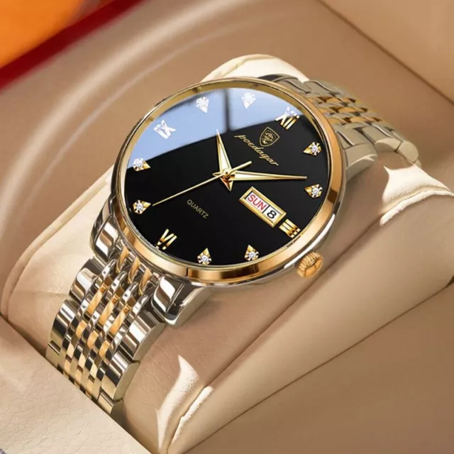 Men's Ultra Thin Watches Waterproof Watch Stainless Steel Men Watch Quartz Watch