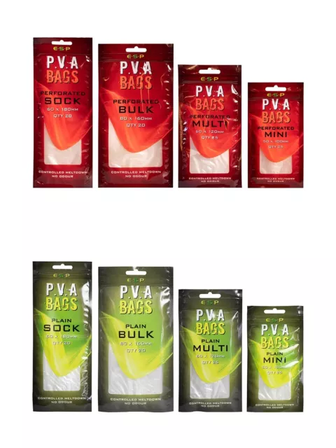 Brand New ESP PVA Bags - All types MINI MULTI BULK SOCK
