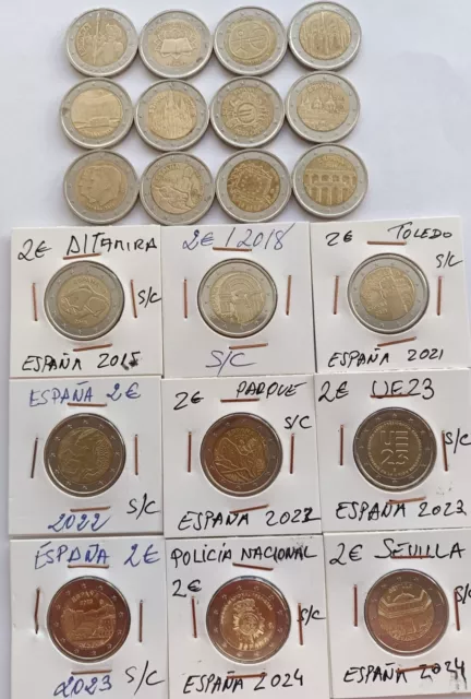 Las 26 Monedas De 2€ Conmemorativas De España. 3