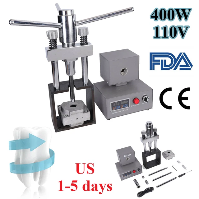 DENTAL FLEXIBLE DENTURE Machine 400W Dentistry Injection System Lab