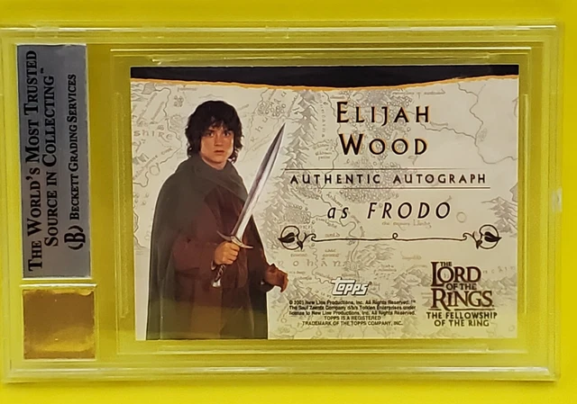 Topps Lord of the Rings Fellowship of the Ring Autograph Elijah Wood BGS Mint 2