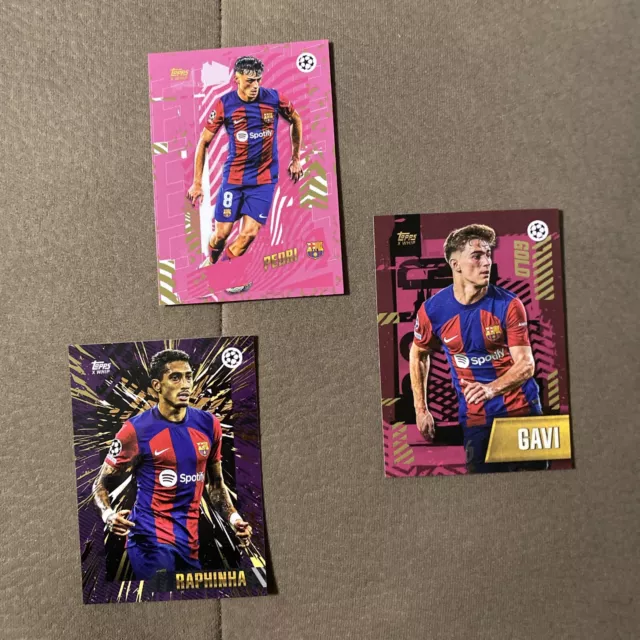 TOPPS GOLD UCC 2023 2024 Barcelona Pedri Gavi Raphinha EUR 4,00