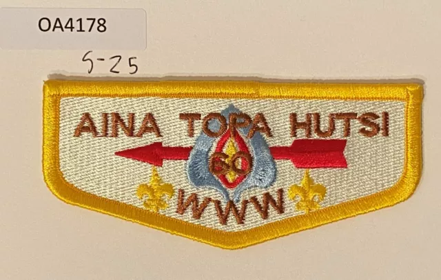 Boy Scout OA 60 Aina Topa Hutsi Lodge Flap S25