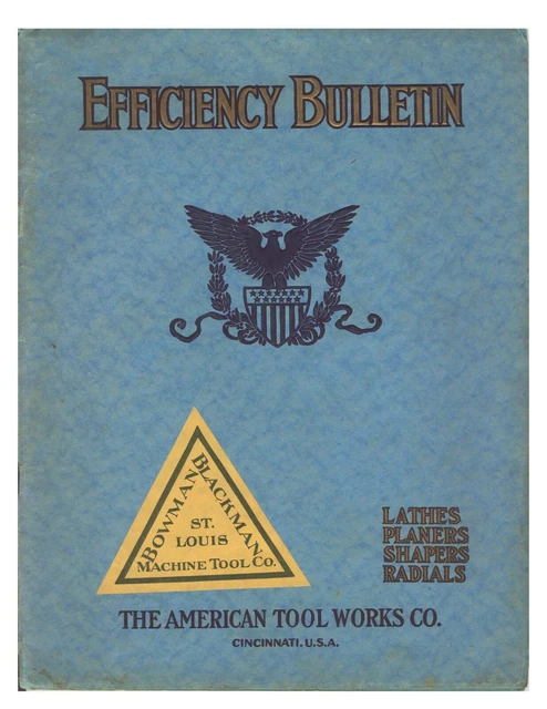 Catalog 1915 American Tool Works Efficiency Lathes Shapers Planers Radials P40