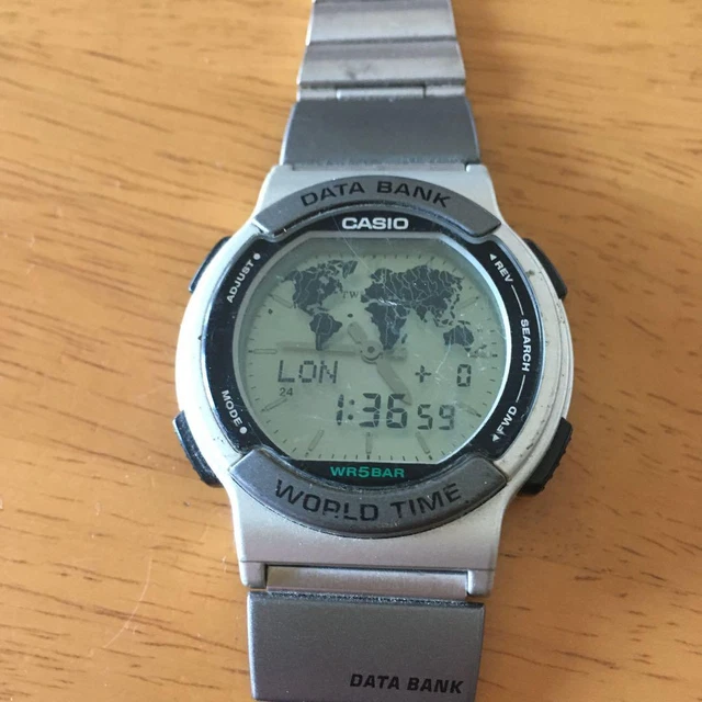 RELOJ DE CUARZO Casio banco de datos Twincept Ana Digi ABX 53 hora