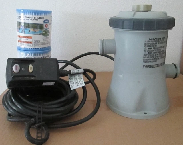 INTEX KRYSTAL CLEAR Pool Filter Pump Model 601 601M w/ 2 New Filters