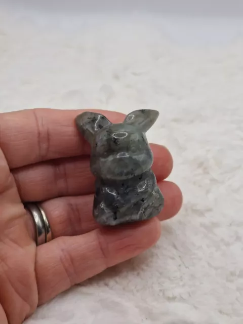 25g Pokemon Pikachu Labradorite Carving Point Crystal Gemstone healing chakra