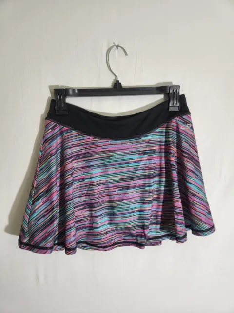 Champion Duo Dry Tennis Skirt Skort Girls Size XL (14-16) Rainbow Style Stripe