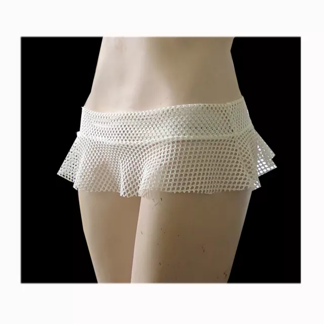 Sexy ladies  party 6 inch 15 cms fishnet skater micro mini skirt size 4 to 20