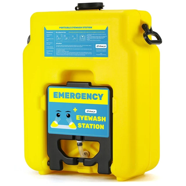 PORTABLE EYE WASH Station Emergency Eyewash Station, Wall Mounted Heavy