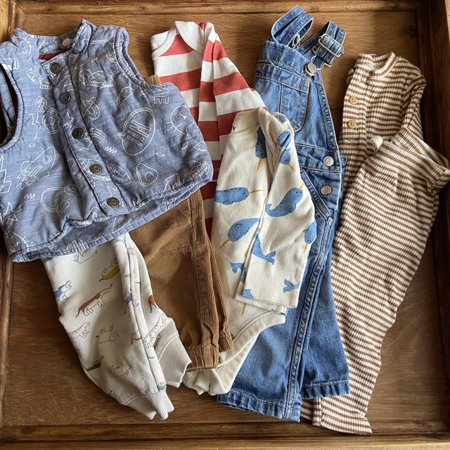 6-12 month bundle lot winter clothing boy neutrals Carter’s Old Navy Cat & Jack