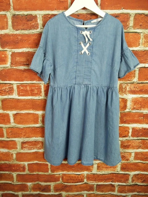 Pacchetto Ragazze Età 8-9 Anni Next M&S Abiti Estivi Floreali Denim Nautico 134Cm 2