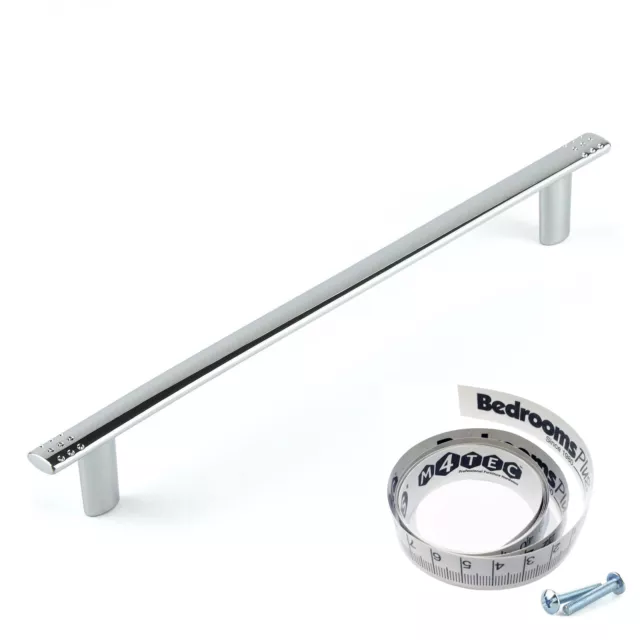 M4TEC Chrome Kitchen Cabinet Door Handles Cupboard Drawer Bedroom Furniture Pull