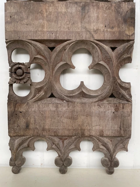 Stunning Architectural Gothic Carved panel in oak circa 1880 - nr 5 of 12 2