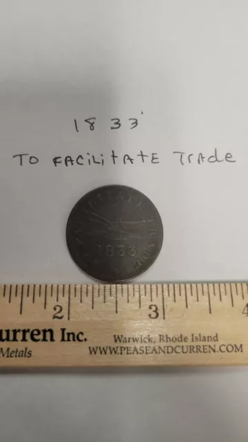 1833 Upper Canada Half Penny.  To Facilitate Trade.  Rare