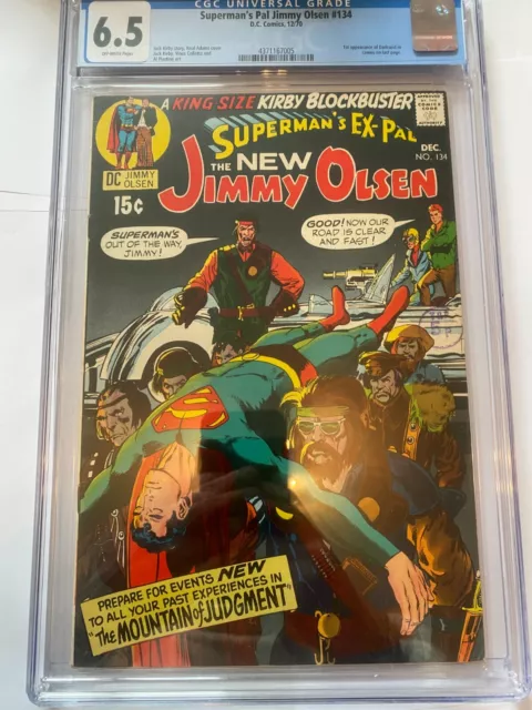 SUPERMAN'S PAL, JIMMY OLSEN #134 1st Darkseid Kirby DC  1965 CGC 6.5