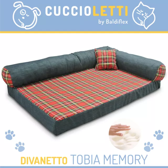 CUCCIA DIVANO CANE MORBIDA CON MATERASSO MEMORY LETTO CANE TOBIA by Cuccioletti