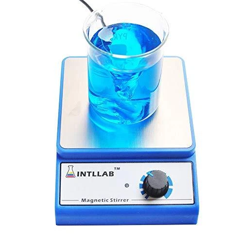 INTLLAB Magnetic Stirrer Stainless Steel Magnetic Mixer with stir bar (No Hea...