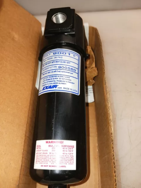 New Exair 3/8" Npt 9001 Automatic Drian Filter Seperator With Muffler