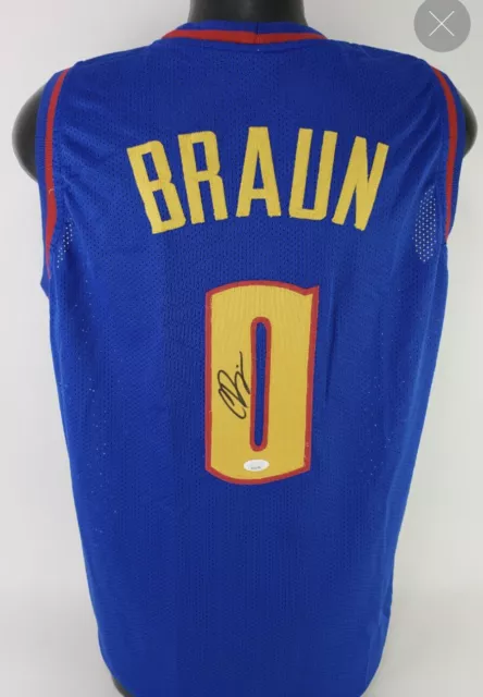 Christian Braun Signed Denver Nuggets Jersey (JSA COA) Everything Is Sewn On!