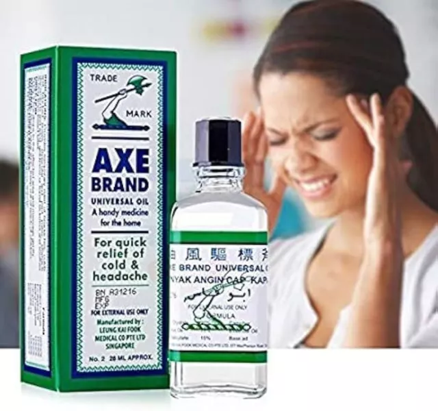 6X Axe brand Universel Huile 3ML Rapide Soulagement Froid Et Mal de Tête 2