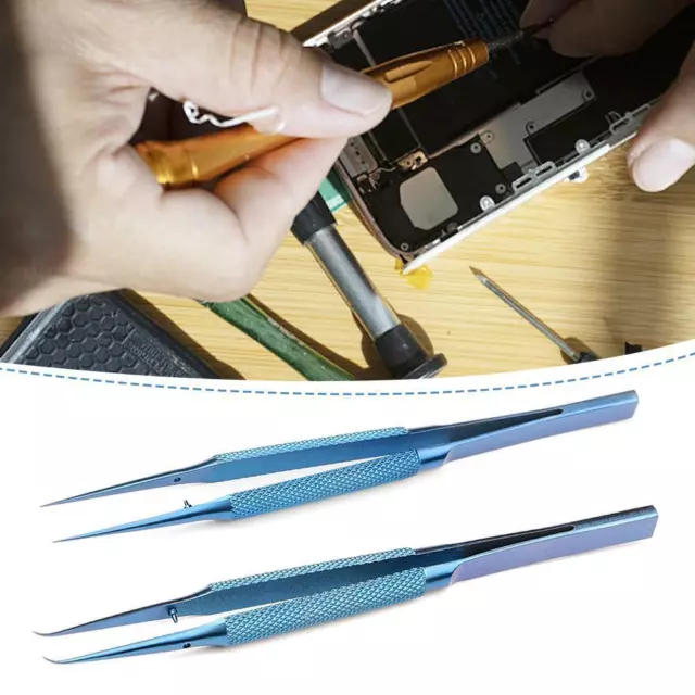 Titanium Alloy Tweezer Maintenance Tool 0.15 Edge Precision Fingerprint A9G2